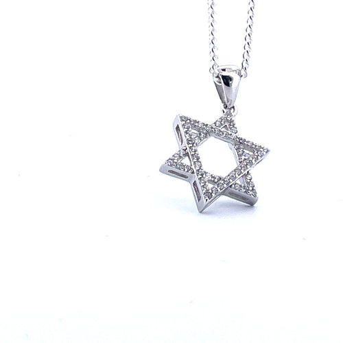 925 Sterling Silver Star of David Necklace