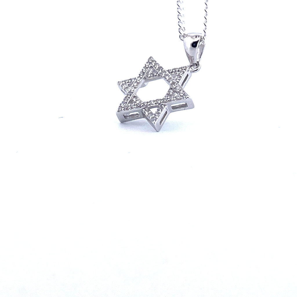 925 Sterling Silver Star of David Necklace